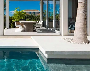 Capri White Drop Down Pool Coping Tiles